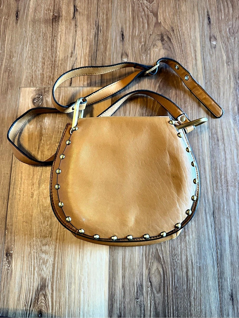 Cynthia Rowley studded saddle bag Studded Brown Shoulder Bag